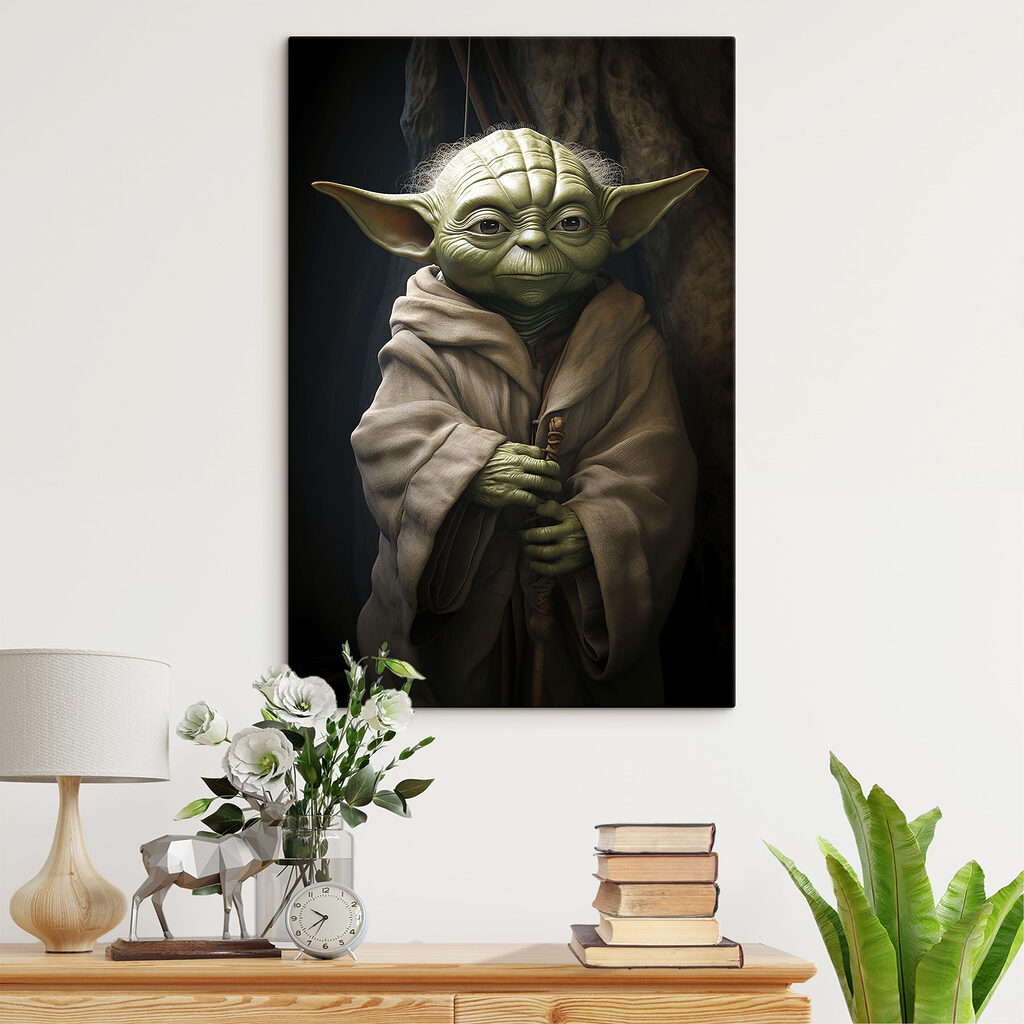 Green character in a robe