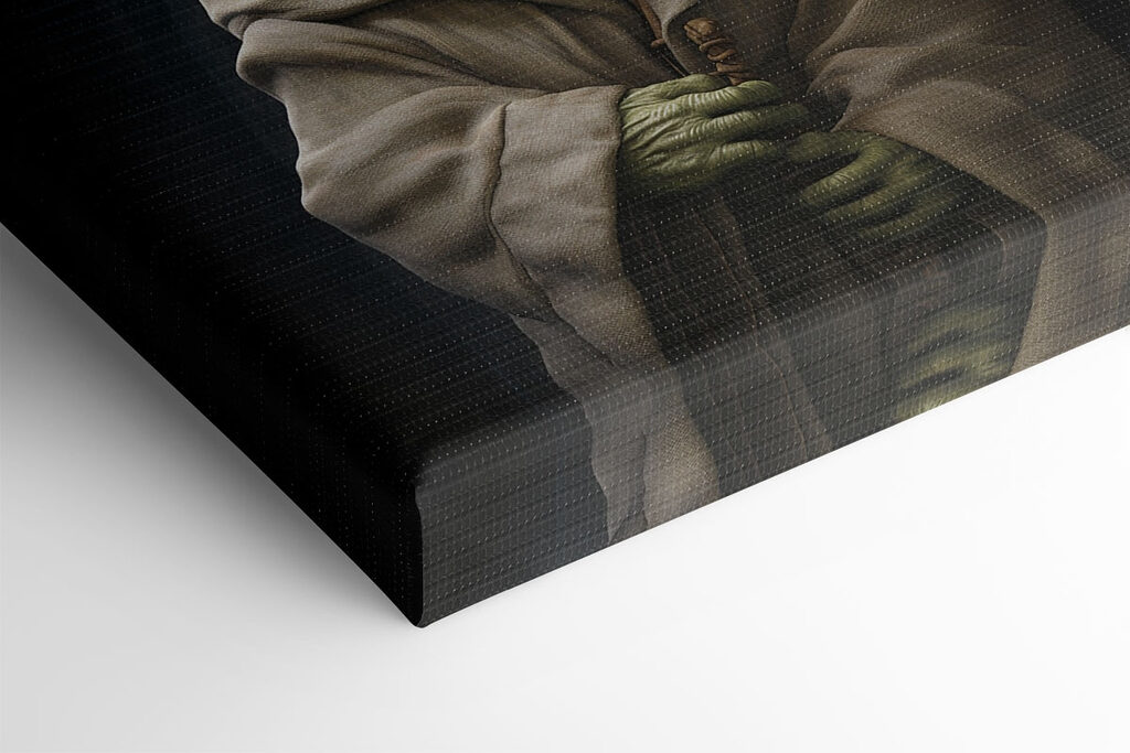 Green character in a robe