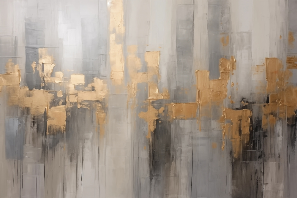 Abstract Brushstrokes in Monochrome Hues