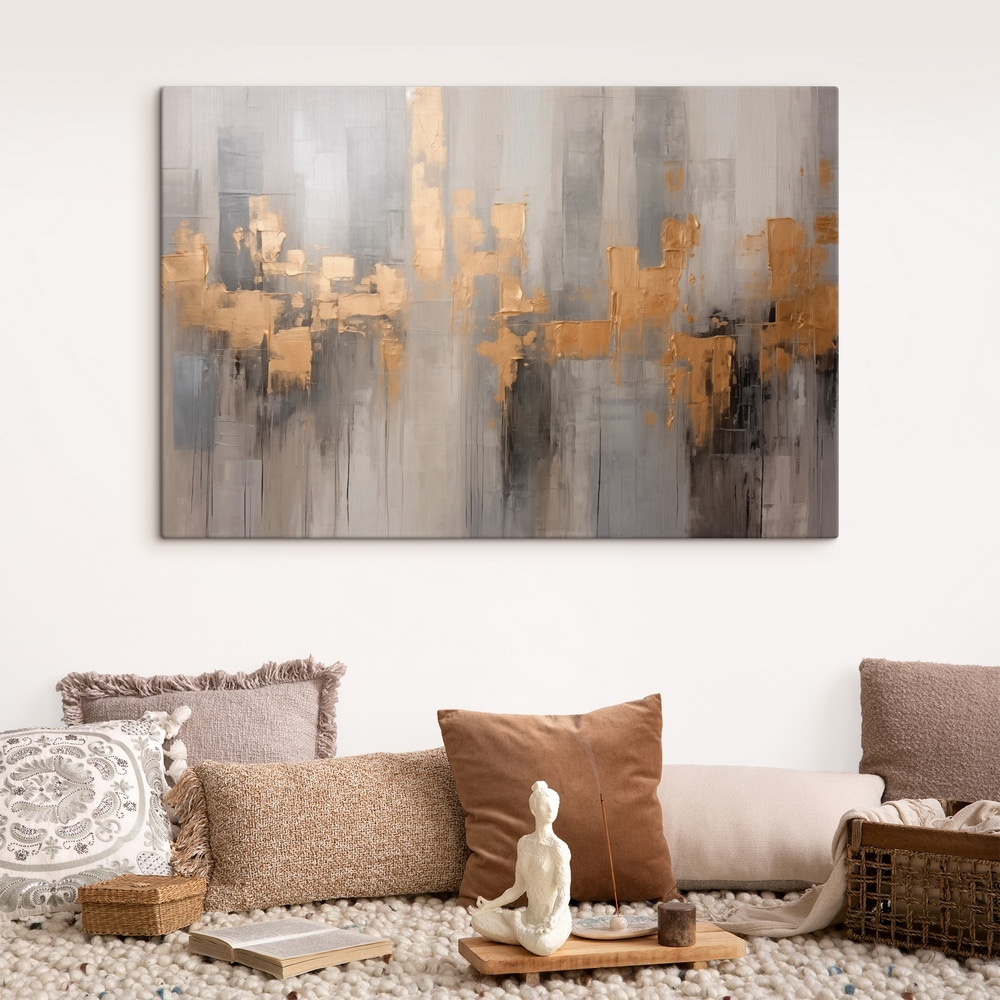 Abstract Brushstrokes in Monochrome Hues