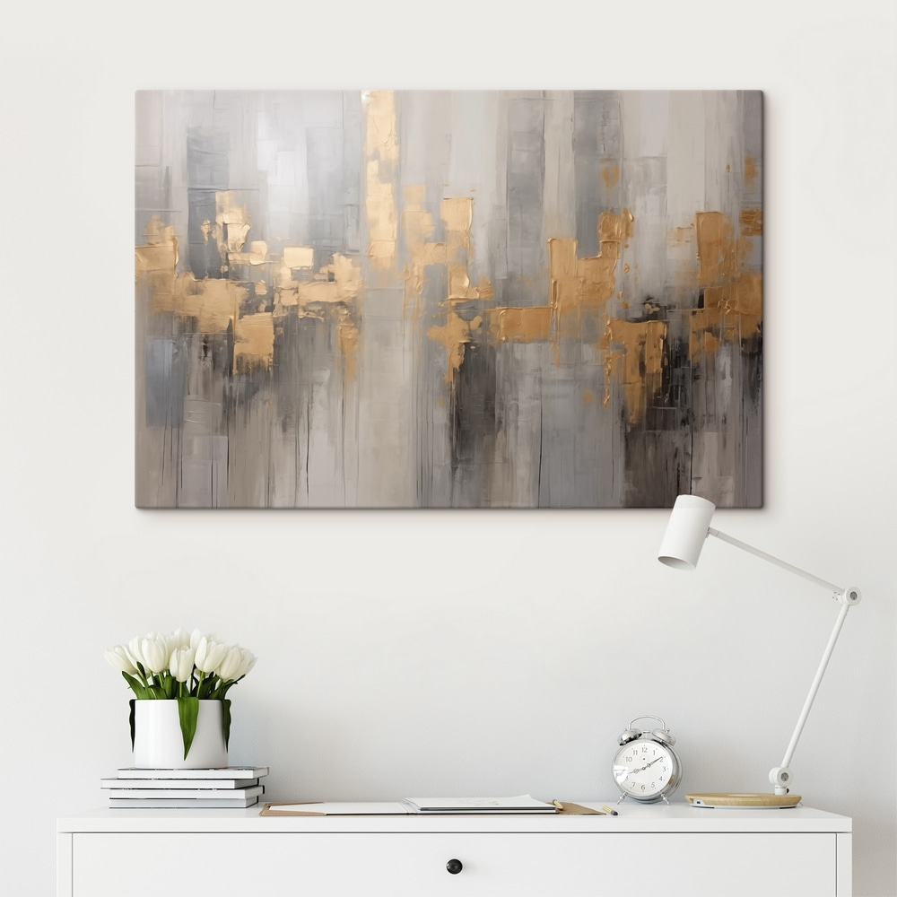 Abstract Brushstrokes in Monochrome Hues