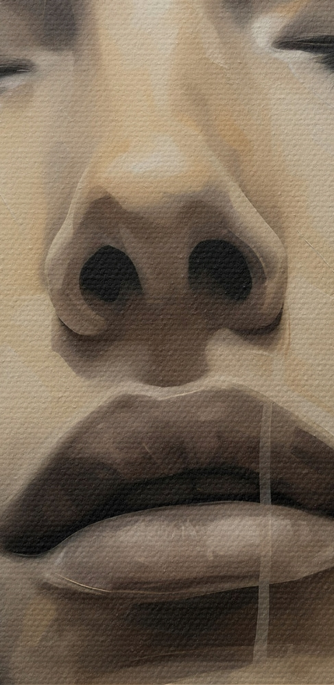 Malba ženského obličeje Malba ženského obličeje