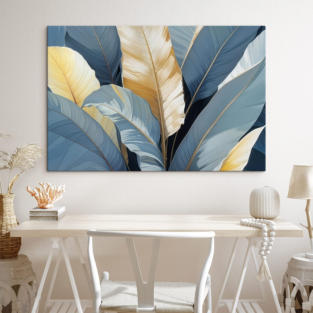Elegant leaves in soothing colors