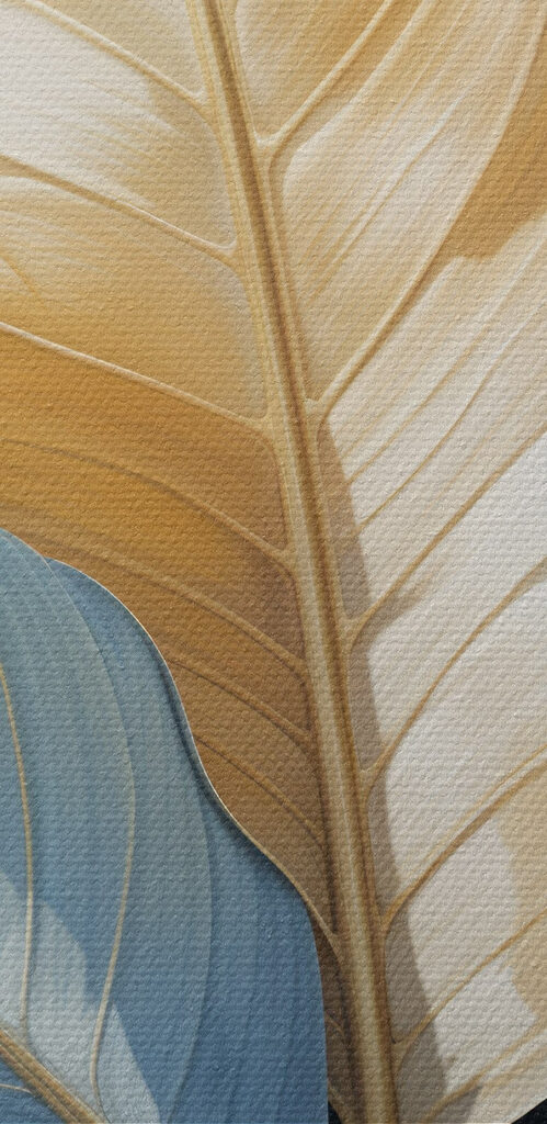 Elegant leaves in soothing colors