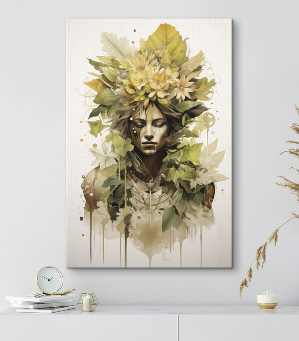 Woman with flowers in her hair Woman with flowers in her hair