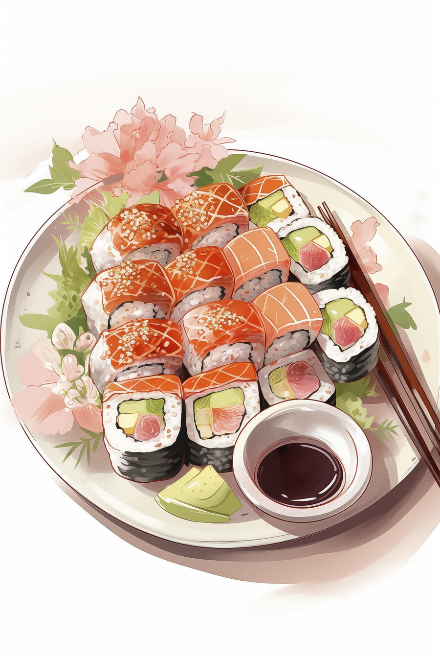 Obraz Talíř sushi s hůlkami - Image 8