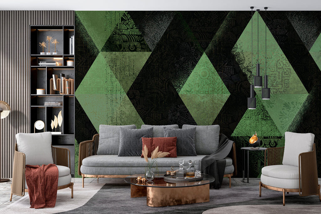 Black and green diamond pattern Black and green diamond pattern