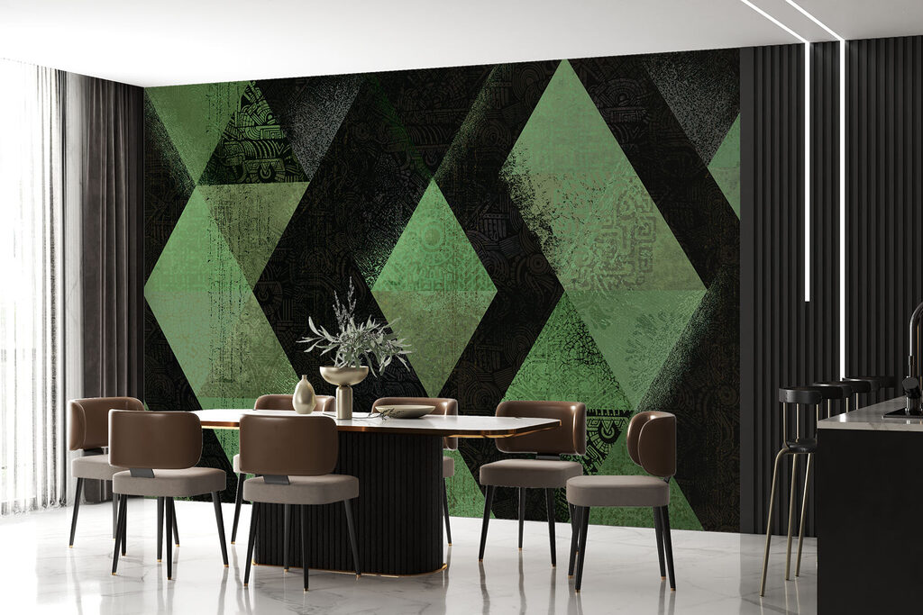 Black and green diamond pattern Black and green diamond pattern