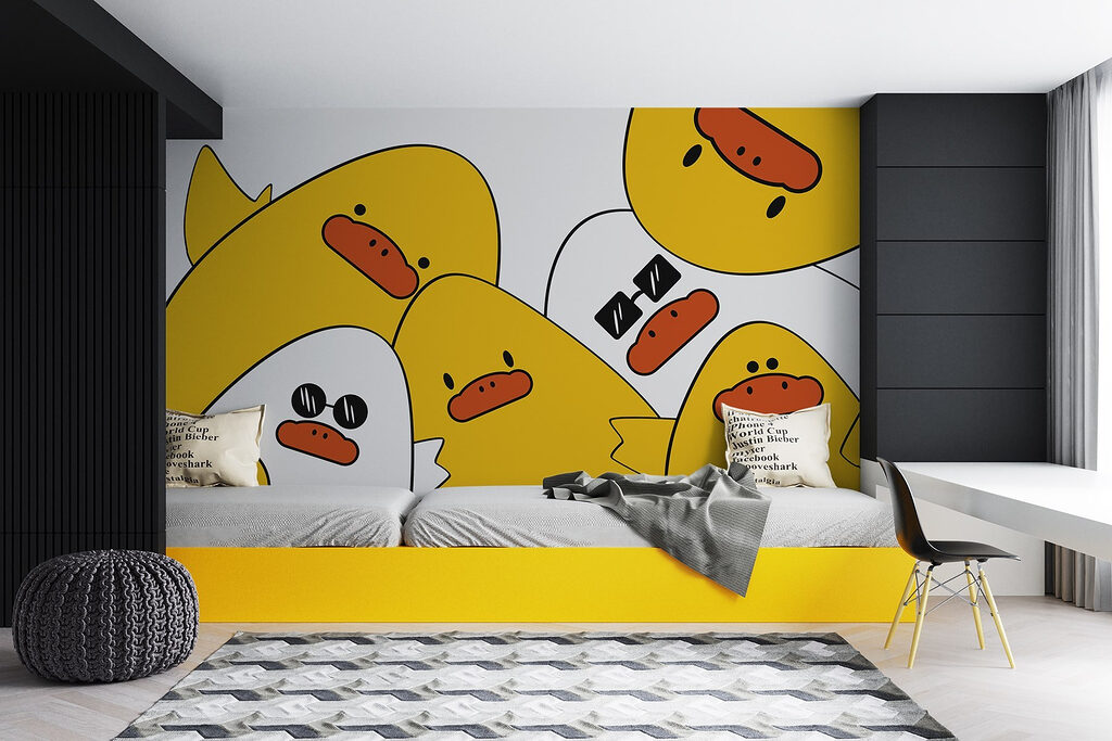Group of yellow ducks