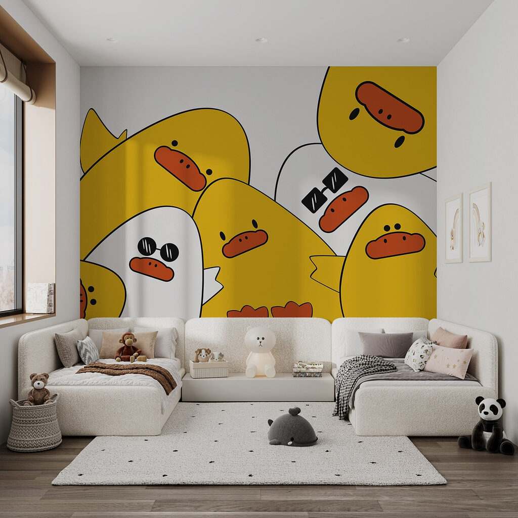 Group of yellow ducks