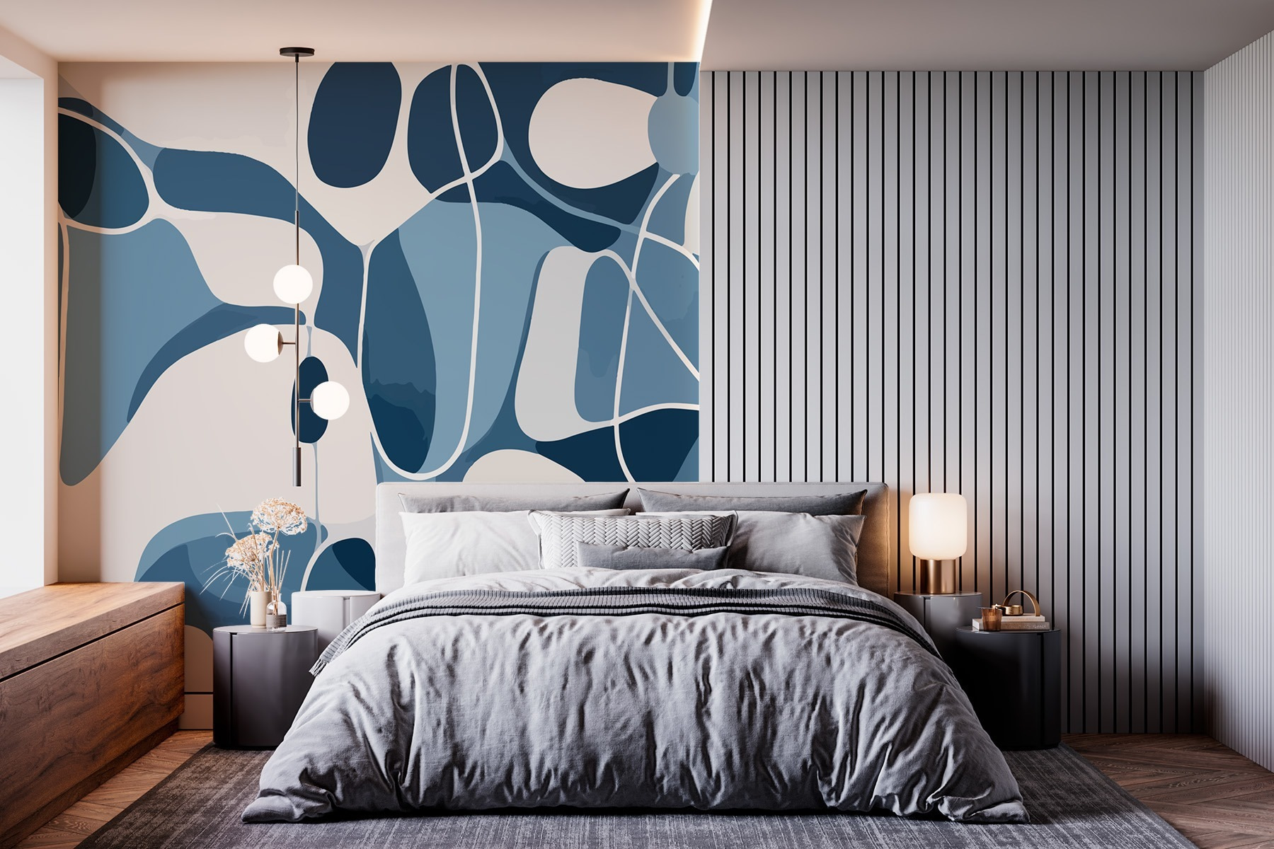 Blue and white pattern