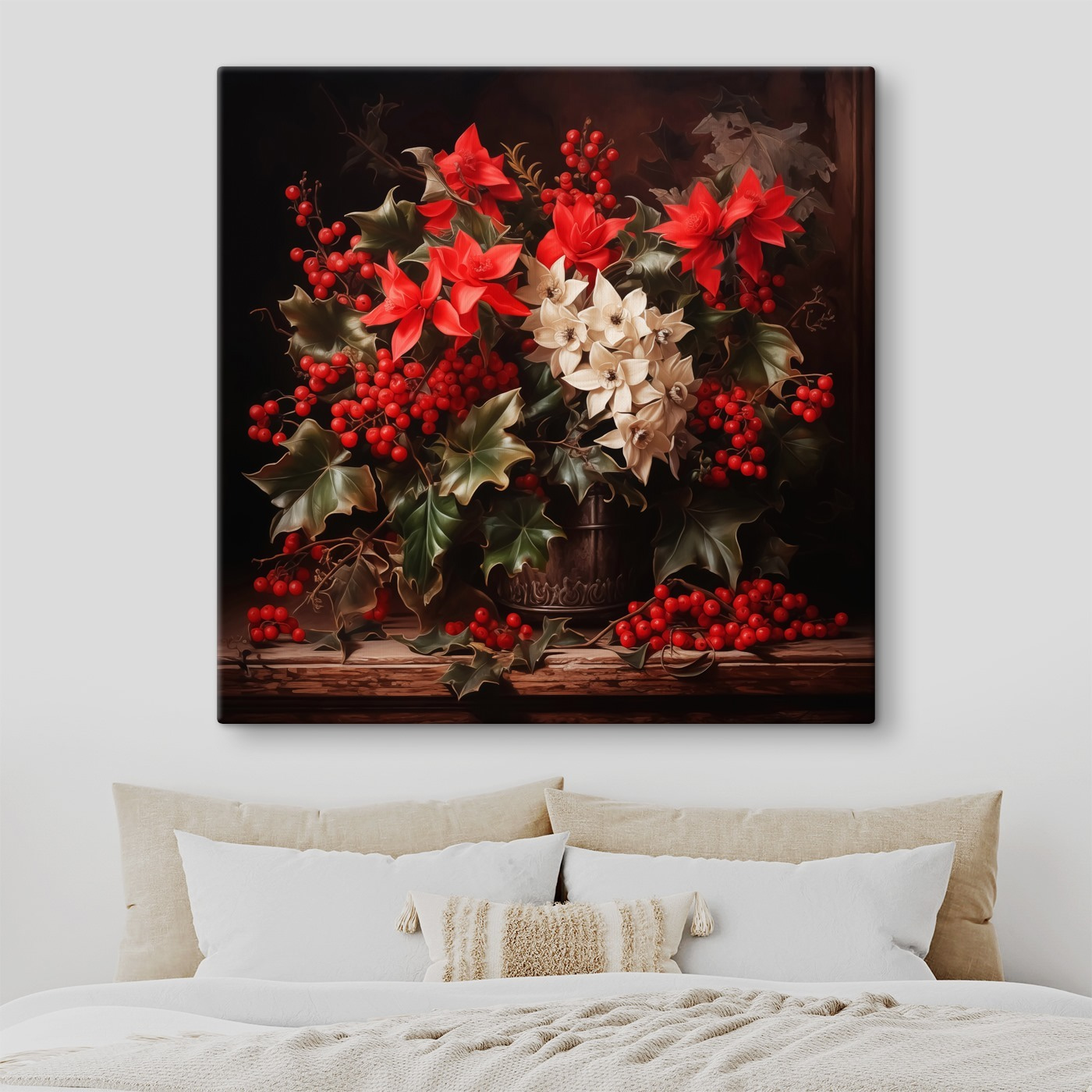 Painting of flowers and berries Painting of flowers and berries