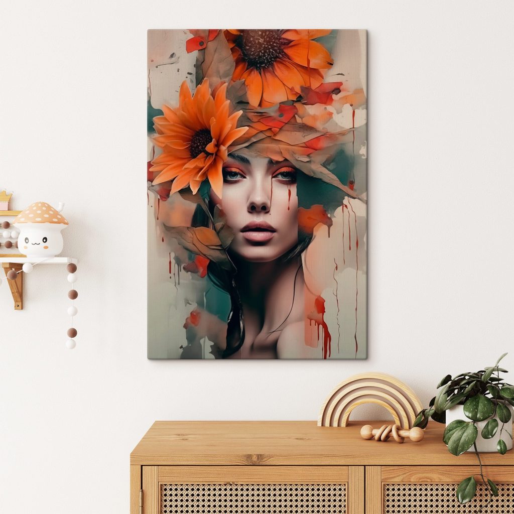 Woman with flowers in her hair