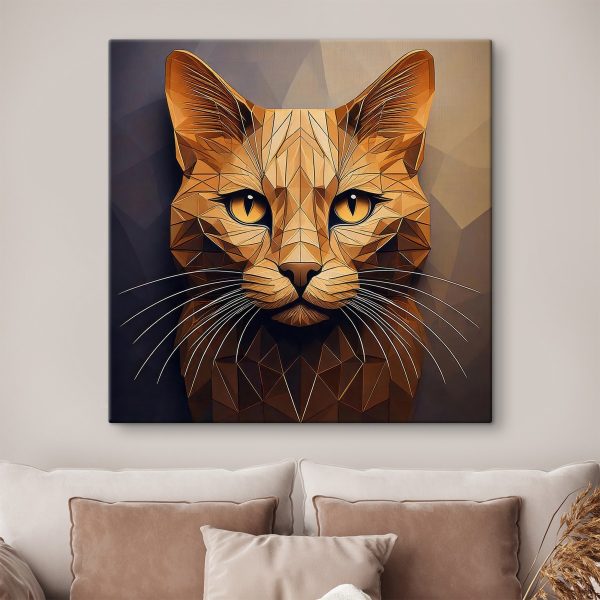 Kočka s nízkým poly designem Kočka s nízkým poly designem