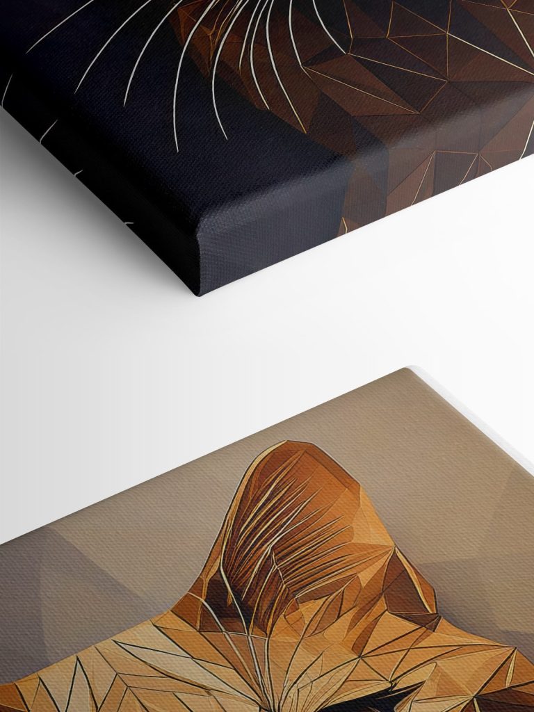 Cat with a low poly design