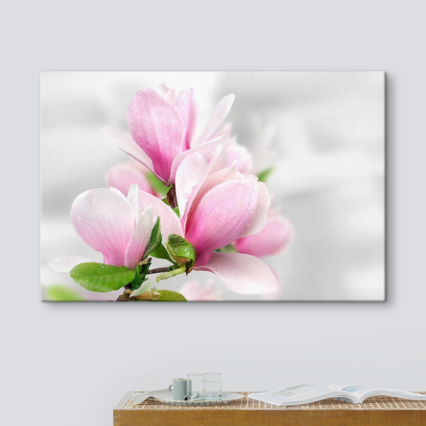 Pink Magnolia Blossoms in Bloom Pink Magnolia Blossoms in Bloom