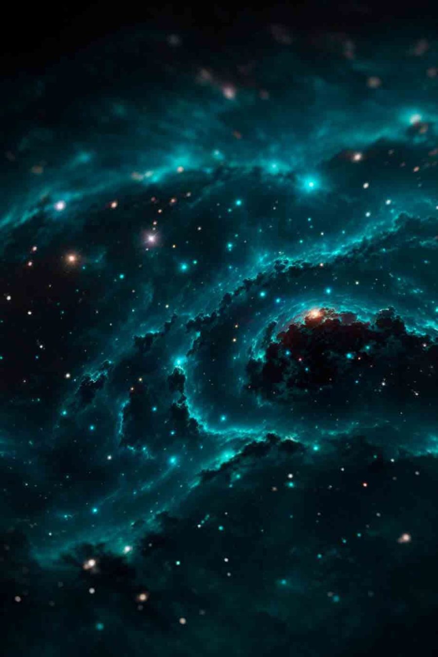 Galaxie ve vesmíru s hvězdami