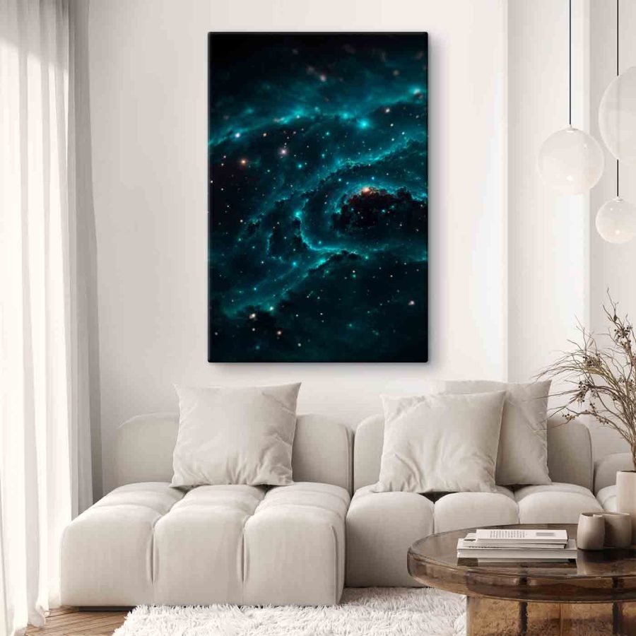 Galaxie ve vesmíru s hvězdami
