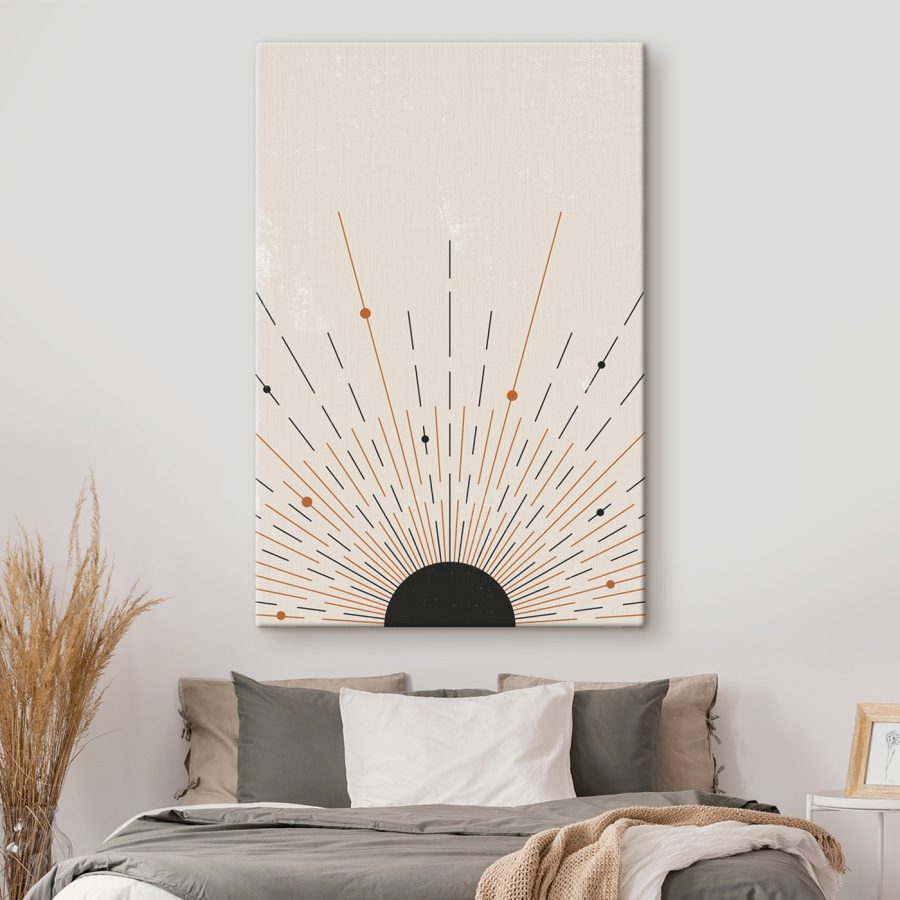 Sunburst s čarami a tečkami