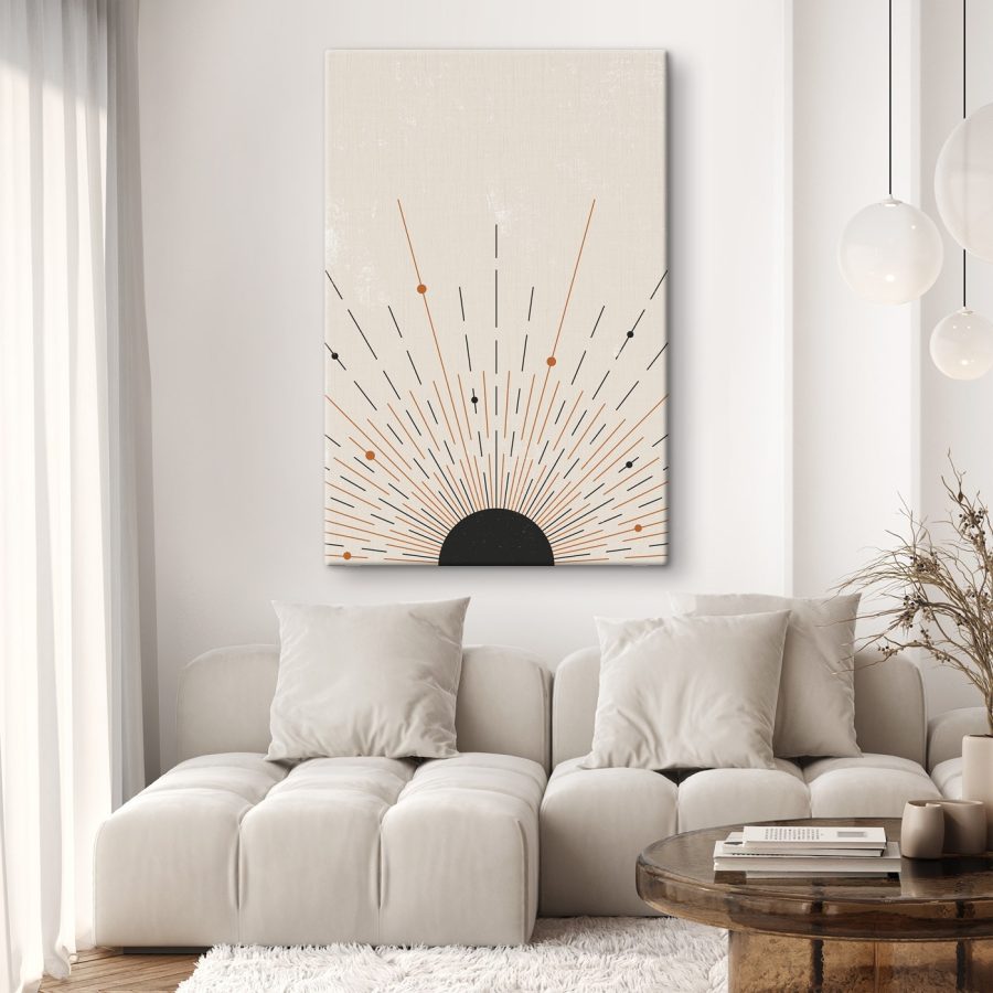 Sunburst s čarami a tečkami
