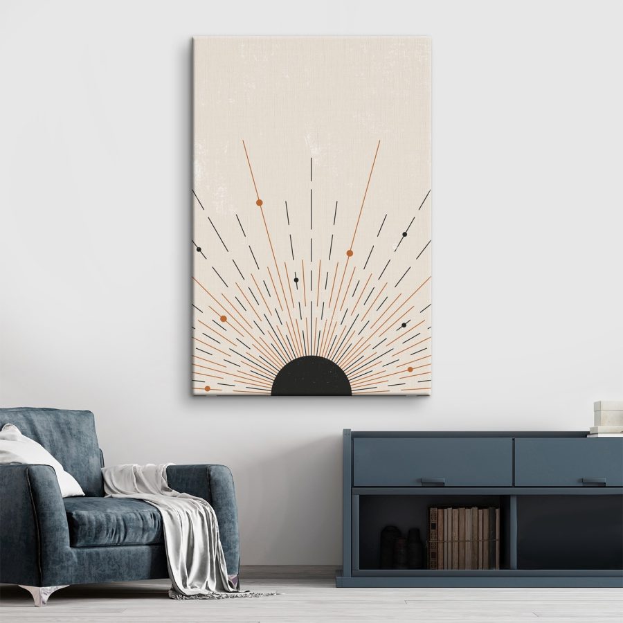 Sunburst s čarami a tečkami