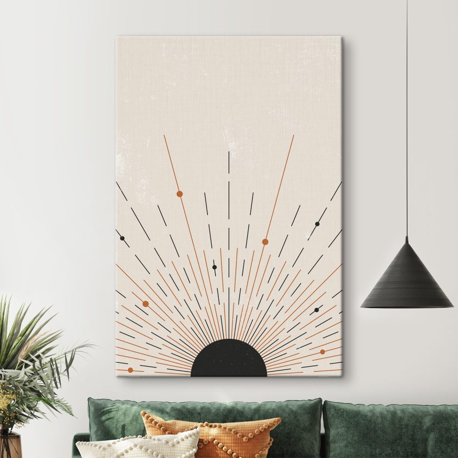 Sunburst s čarami a tečkami