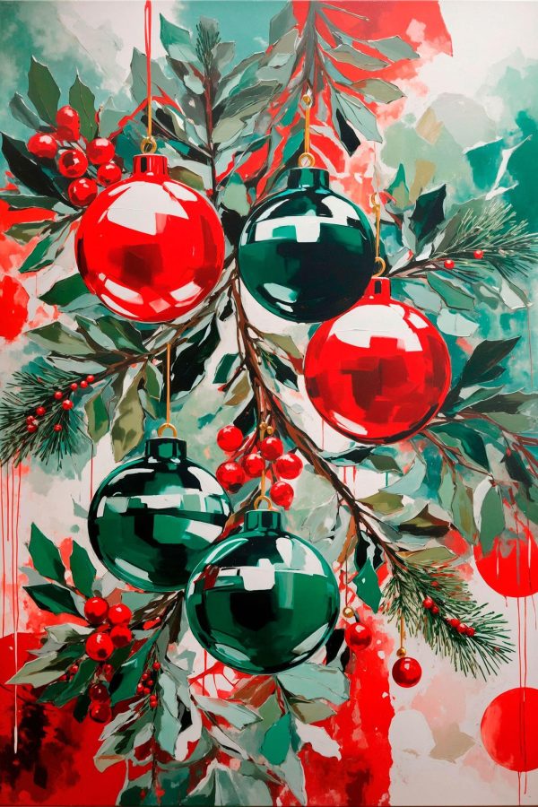 Malování ornamentů na větvi Malování ornamentů na větvi