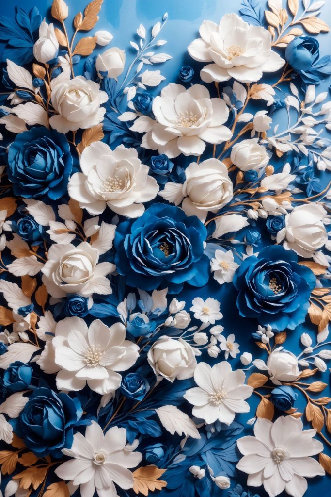 Blue and white flowers Blue and white flowers