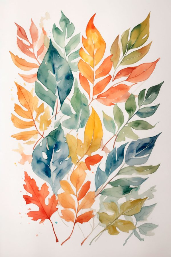 Group of colorful leaves Group of colorful leaves