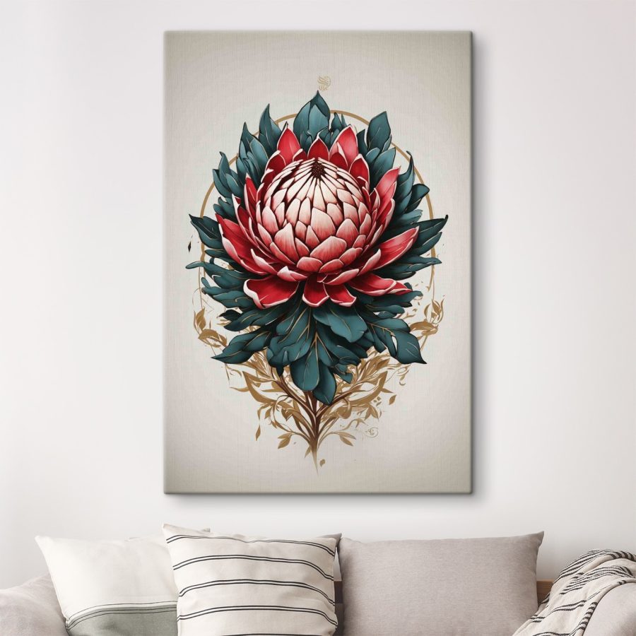 Kvetoucí elegance v karmínové a smaragdové barvě