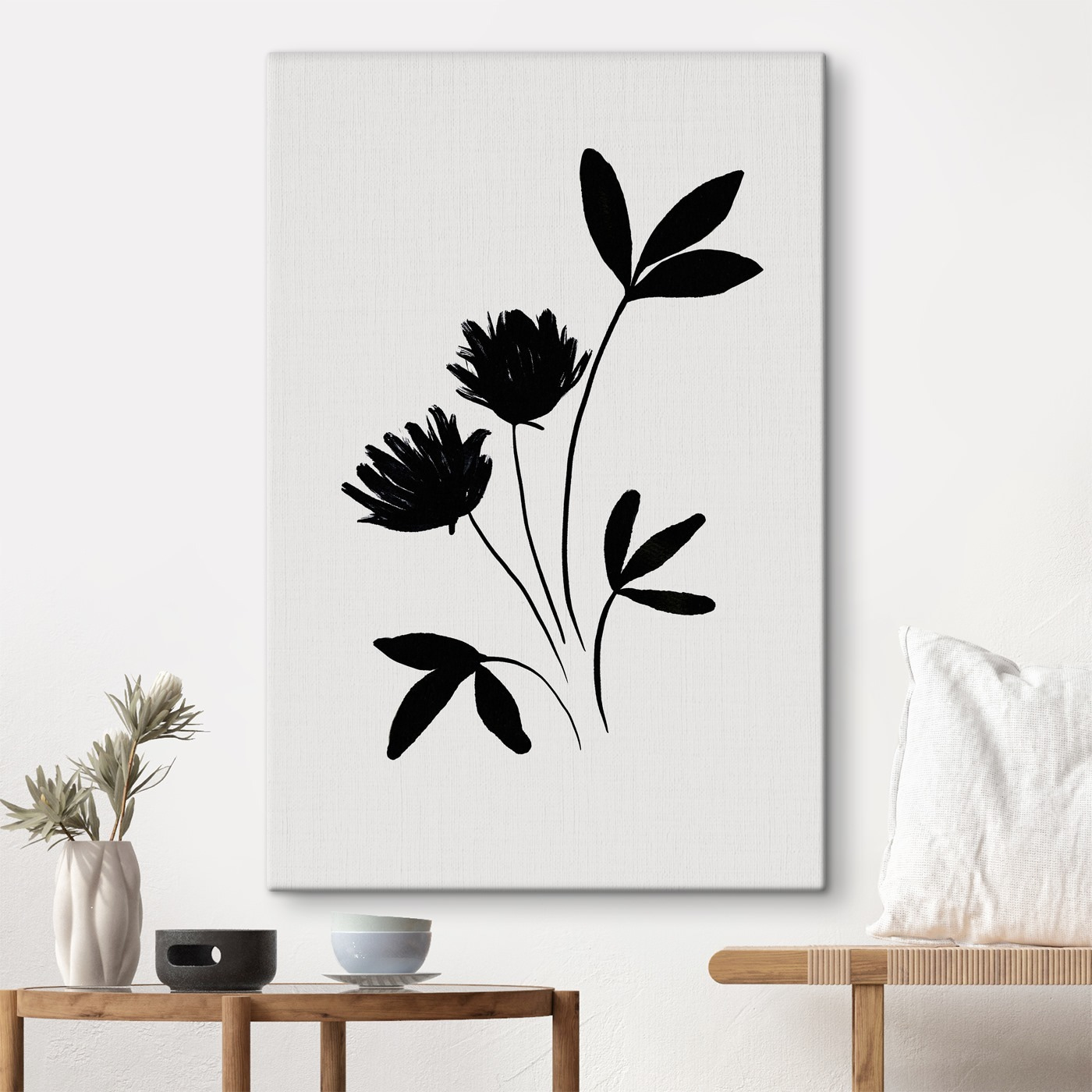 Black silhouette of flowers Black silhouette of flowers