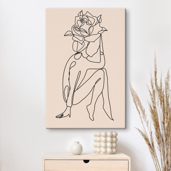 Kresba osoby s růží Kresba osoby s růží