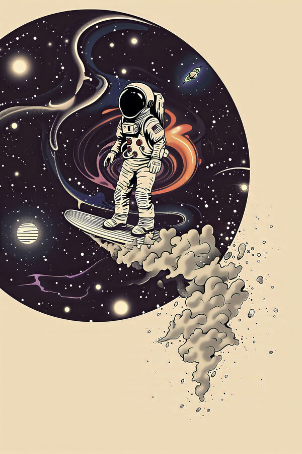 Astronaut na surfu ve vesmíru Astronaut na surfu ve vesmíru