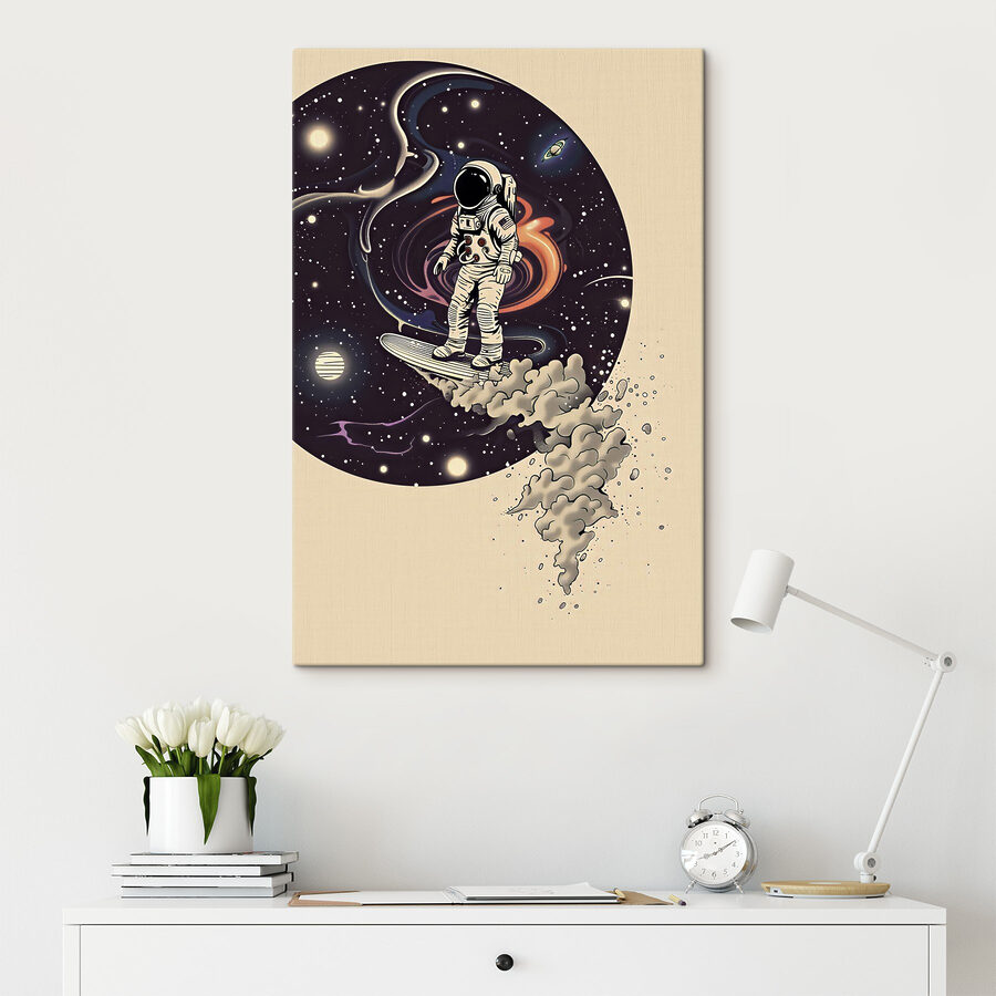Astronaut na surfu ve vesmíru