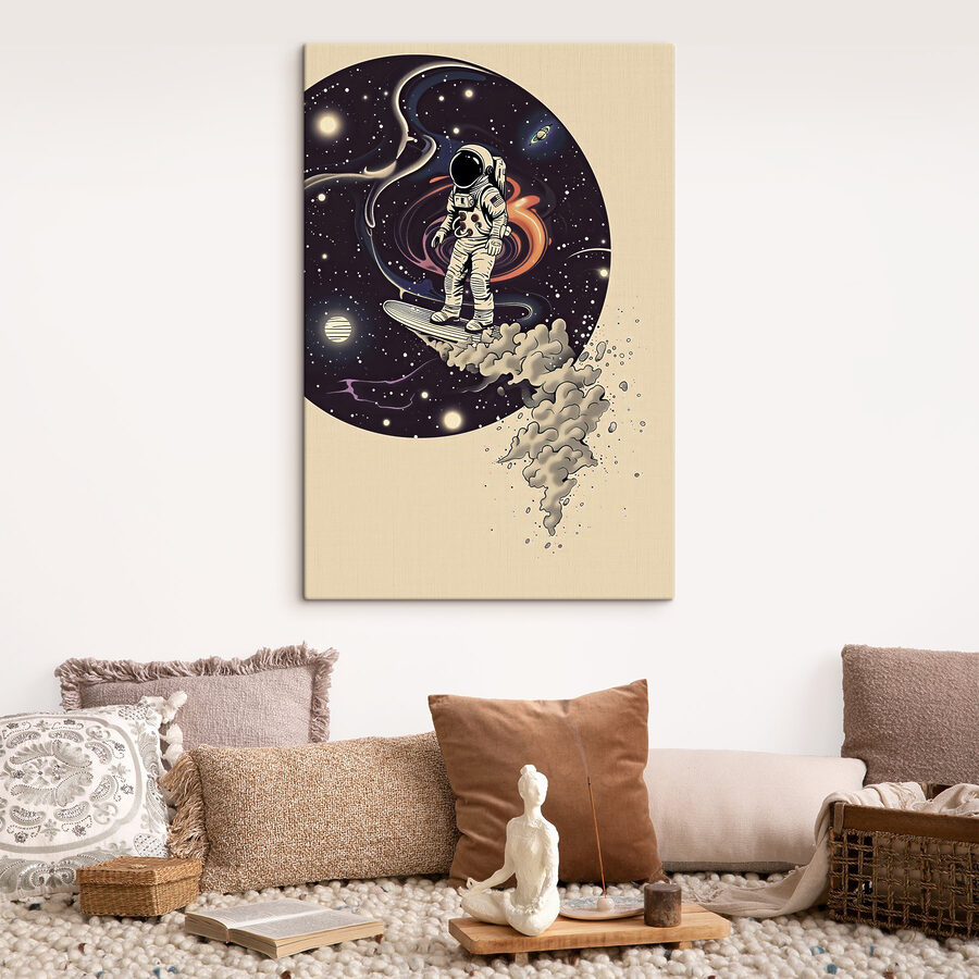 Astronaut na surfu ve vesmíru