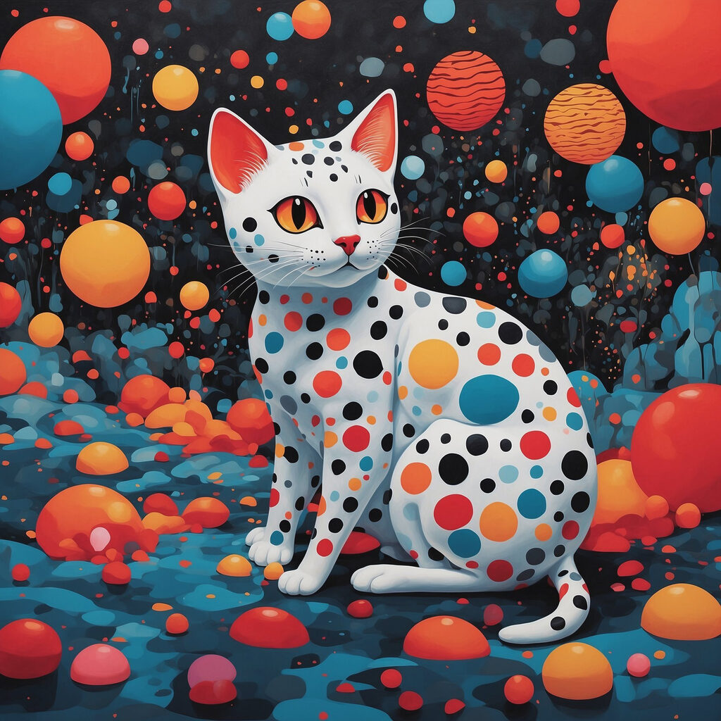 Cat with polka dots Cat with polka dots