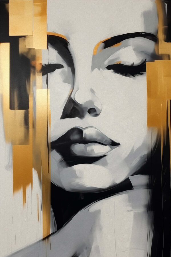 Painting of a woman's face Painting of a woman's face