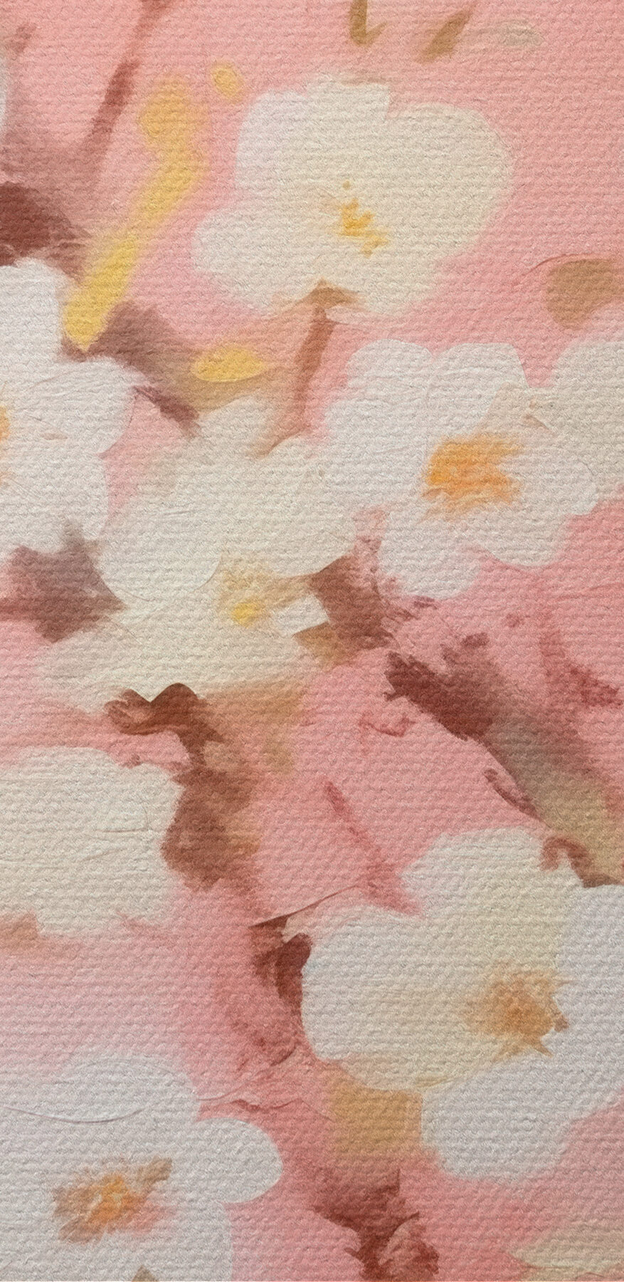 Painting of a branch with white flowers Painting of a branch with white flowers