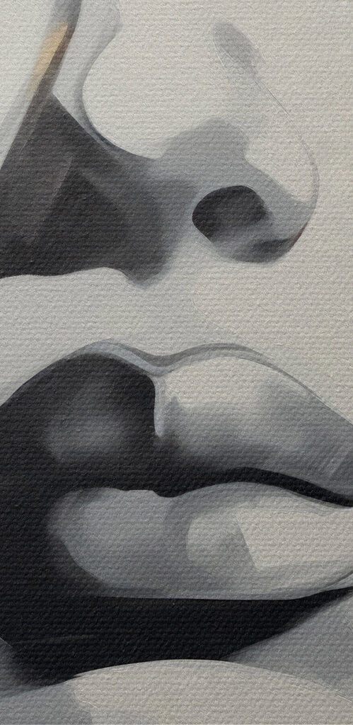Painting of a woman's face Painting of a woman's face