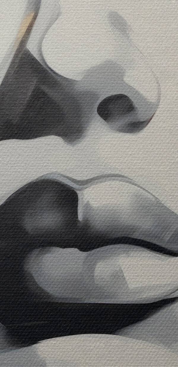 Painting of a woman's face Painting of a woman's face