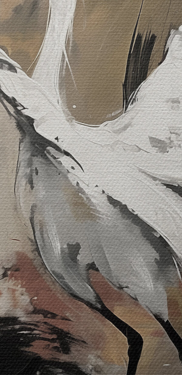 Malba bílého jeřábu Malba bílého jeřábu