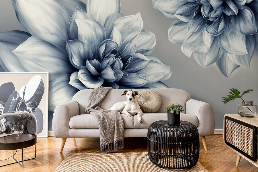 Elegantní květinový design v jednobarevných tónech Elegantní květinový design v jednobarevných tónech