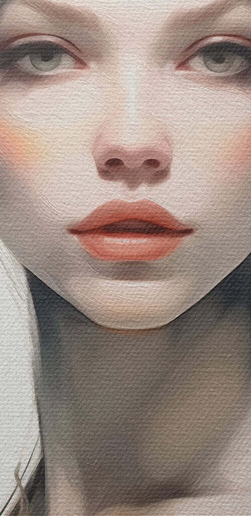 Woman with flowers in her hair Woman with flowers in her hair