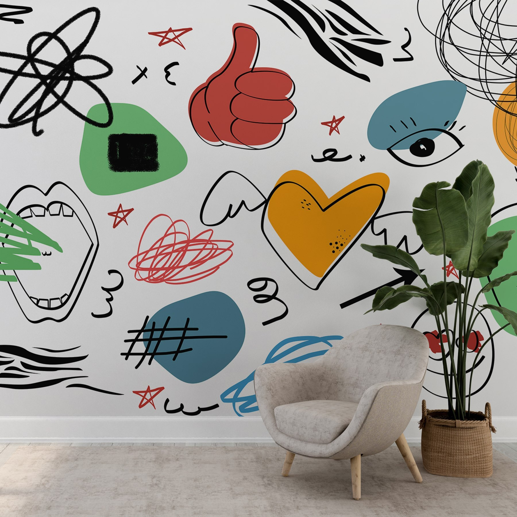 Collection of different colored objects