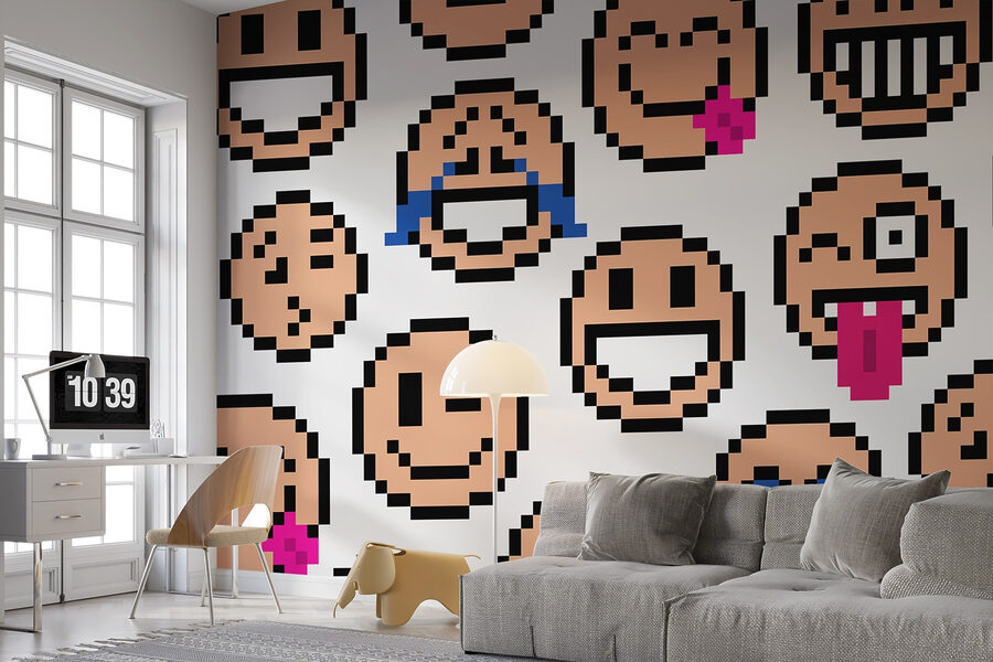 Fototapeta Bezešvý vzor smajlíků