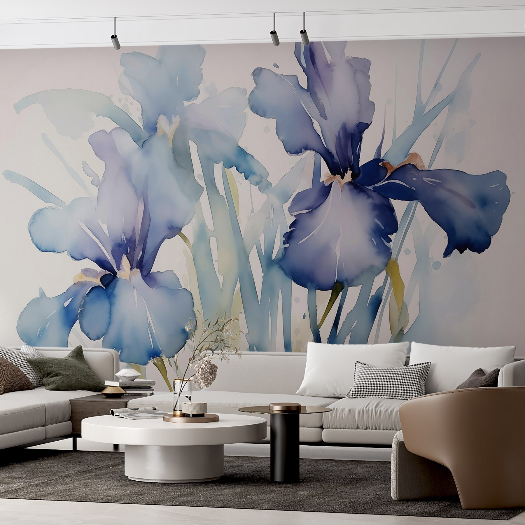 Painting of flowers on a white background