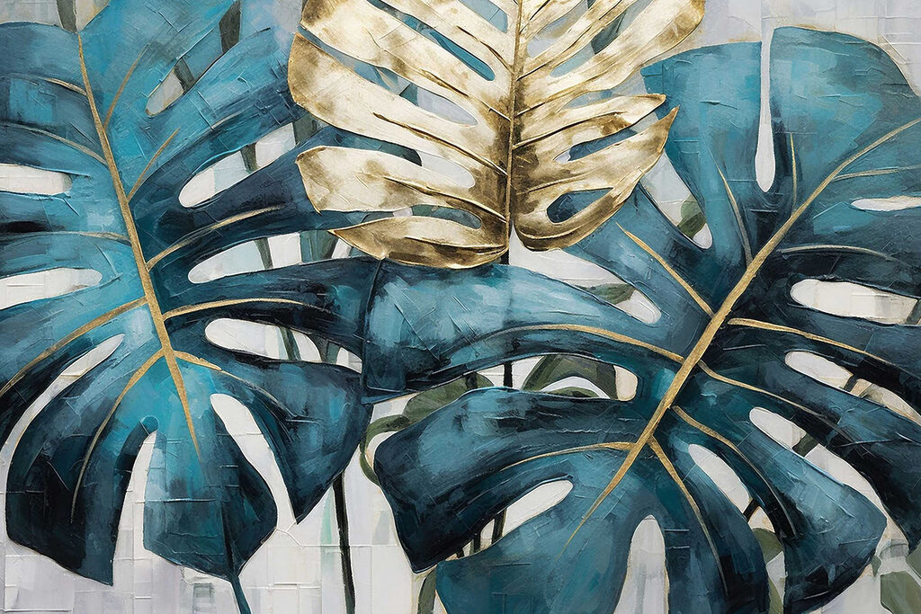 Bold leaves in tropical hues