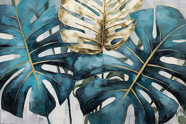 Bold leaves in tropical hues Bold leaves in tropical hues