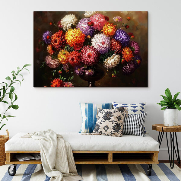 Painting of flowers in a vase Painting of flowers in a vase