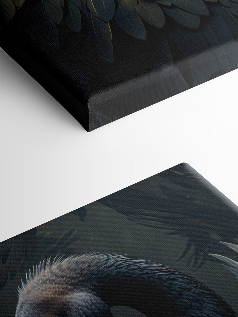 Black swan with a red beak